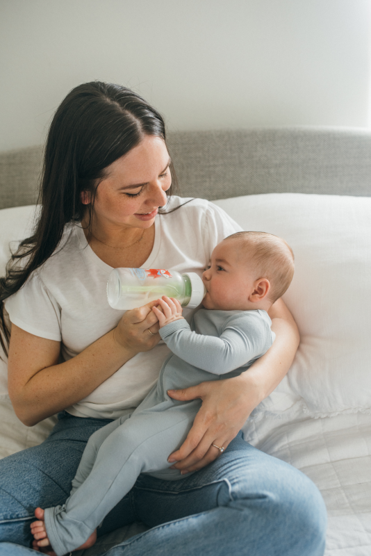 9 oz/270 mL Glass Wide NeckOptions+ Baby Bottle w/ L3 Teat Fox, 1-Pack