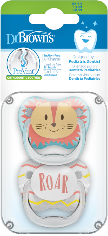 Dr Brown's PreVent Animal Soother, 0-6 months, Boy