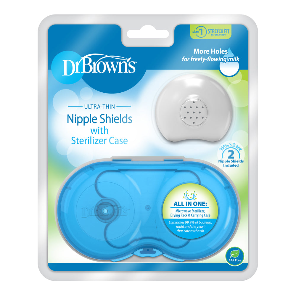 Dr Brown's Nipple Shields, with Steriliser Case