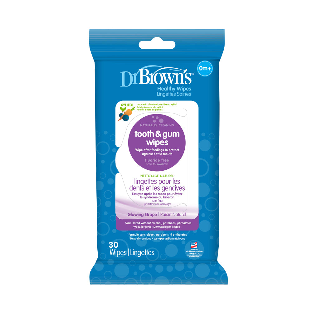 Dr Brown's Tooth & Gum Wipes, 30-Pack