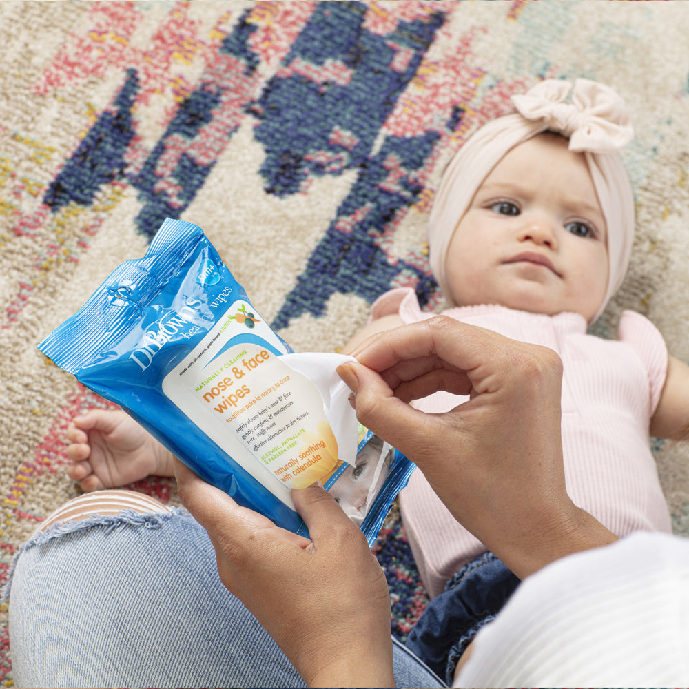 Dr Brown's Nose & Face Wipes, 30-Pack