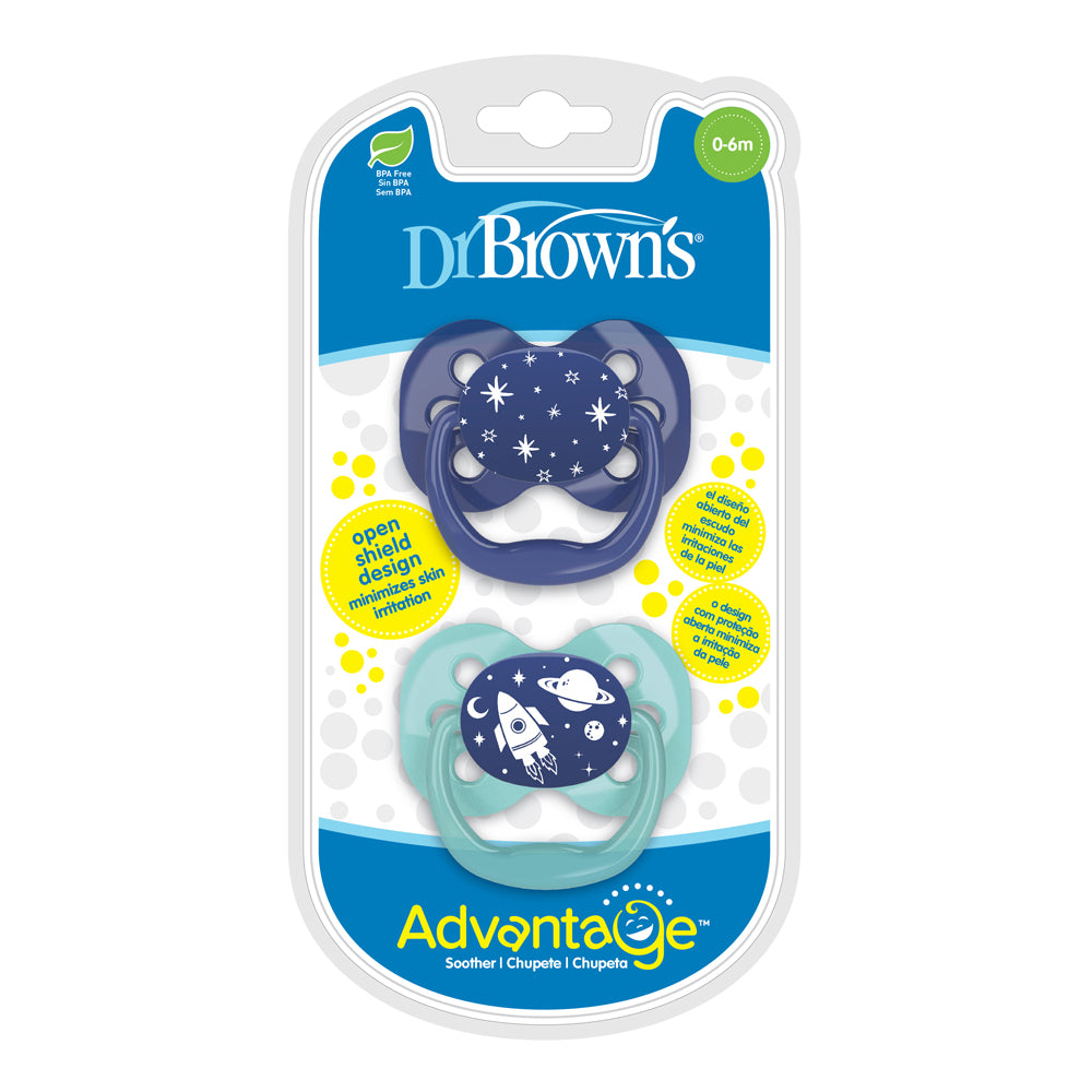 Dr Browns Advantage Soother, 0-6 months, Boy