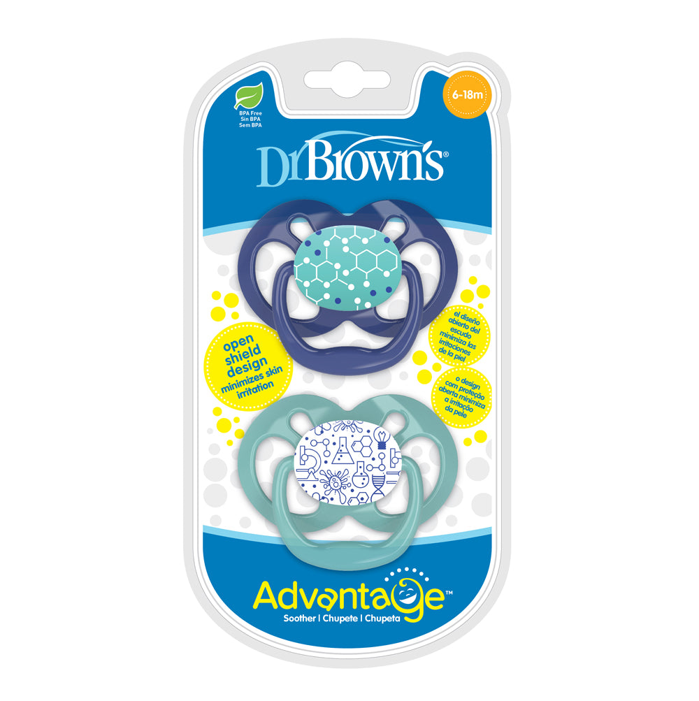 Dr Browns Advantage Soother, 6-18 months, Boy