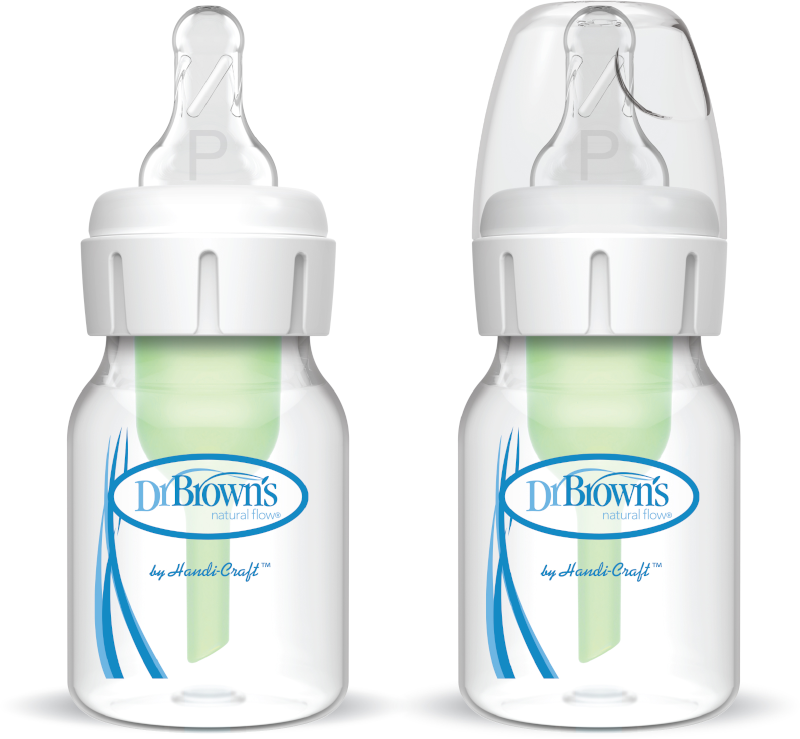 Dr Brown's Options+ Anti Colic Narrow Neck Bottle with Preemie Teat, 60ml 2 pack