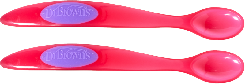 Dr Brown's Infant Feeding Spoon Pink 2 pack