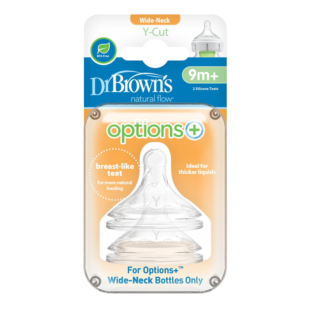 Dr Brown's Options+ Anti Colic Wide Neck Teats Y-Cut