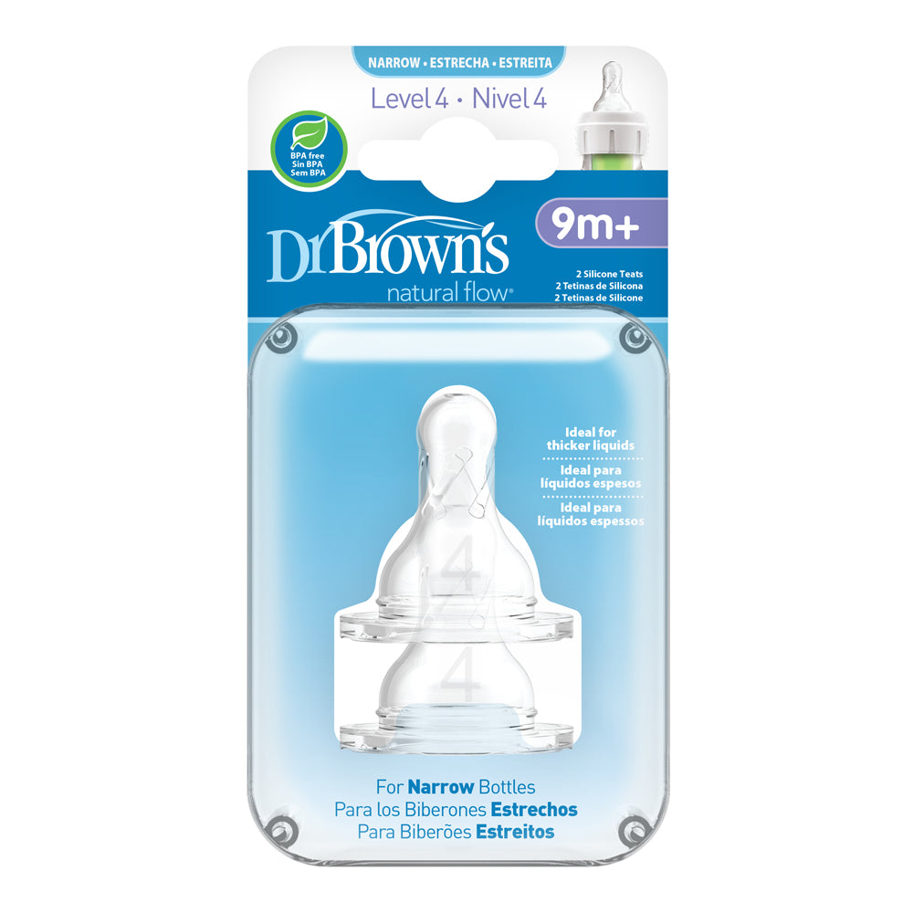 Dr Brown's Options+ Anti Colic Narrow Neck Teats Level 4