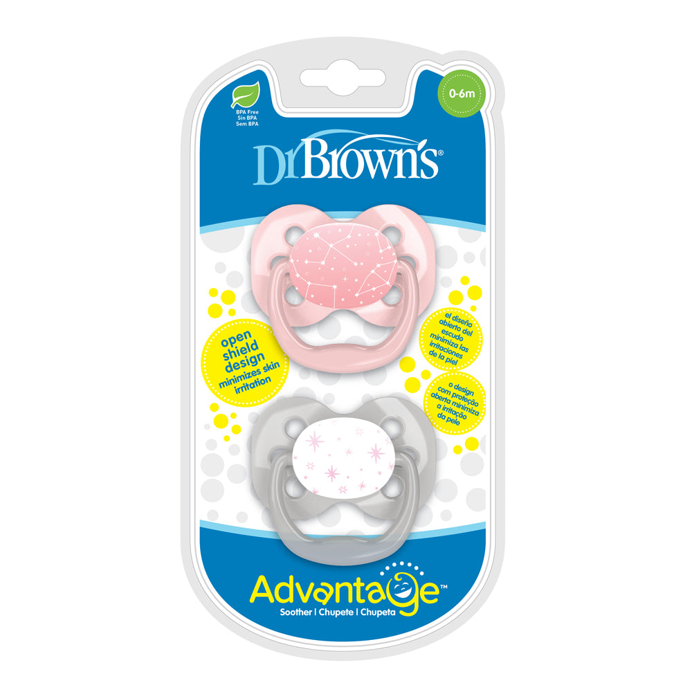 Dr Browns Advantage Soother, 0-6 months, Girl