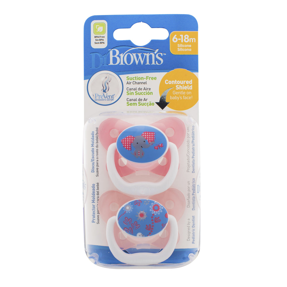 Dr Brown's PreVent Butterfly Shield Soother, 6-18 months, Girl