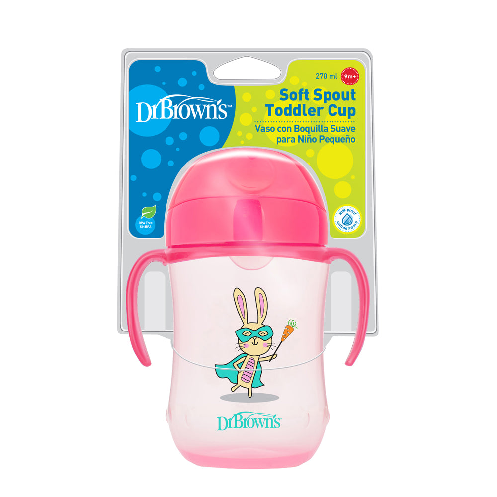 Dr Brown's Soft-Spout Toddler Cup with Handles, 9 months+, 270ml