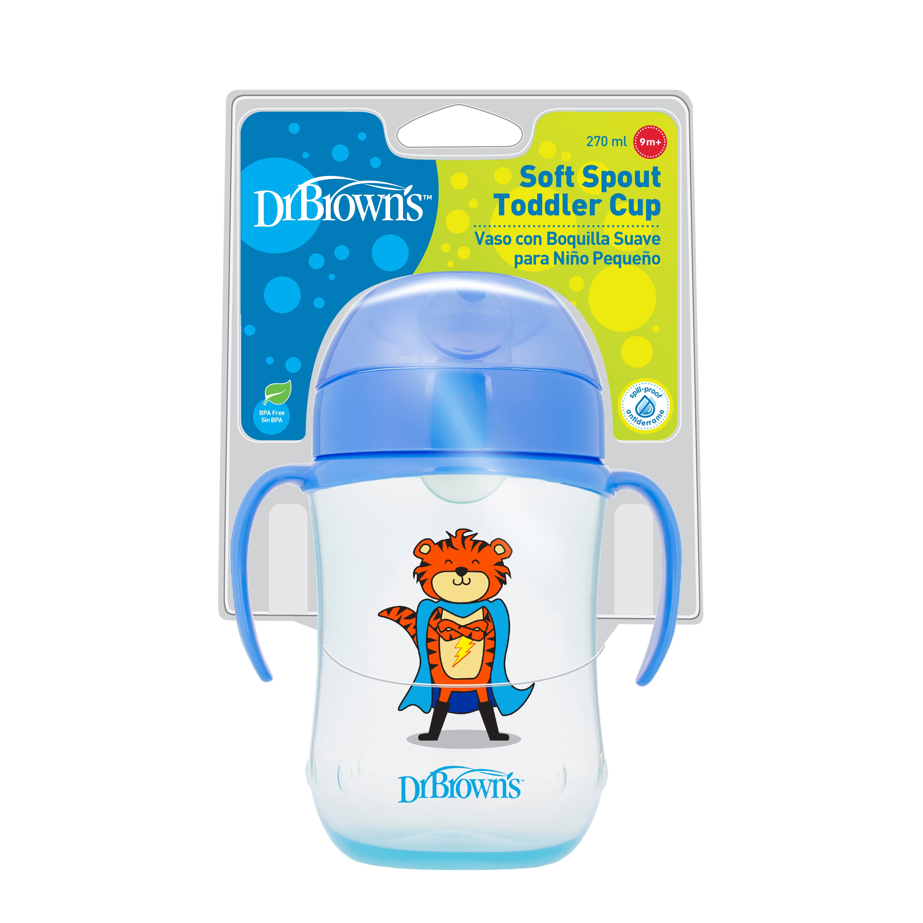 Dr Brown's Soft-Spout Toddler Cup with Handles, 9 months+, 270ml